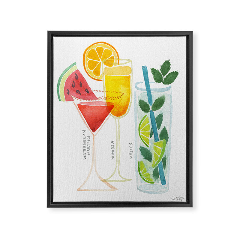 Summer Cocktail Trio Framed Canvas Print Gallery Image 8