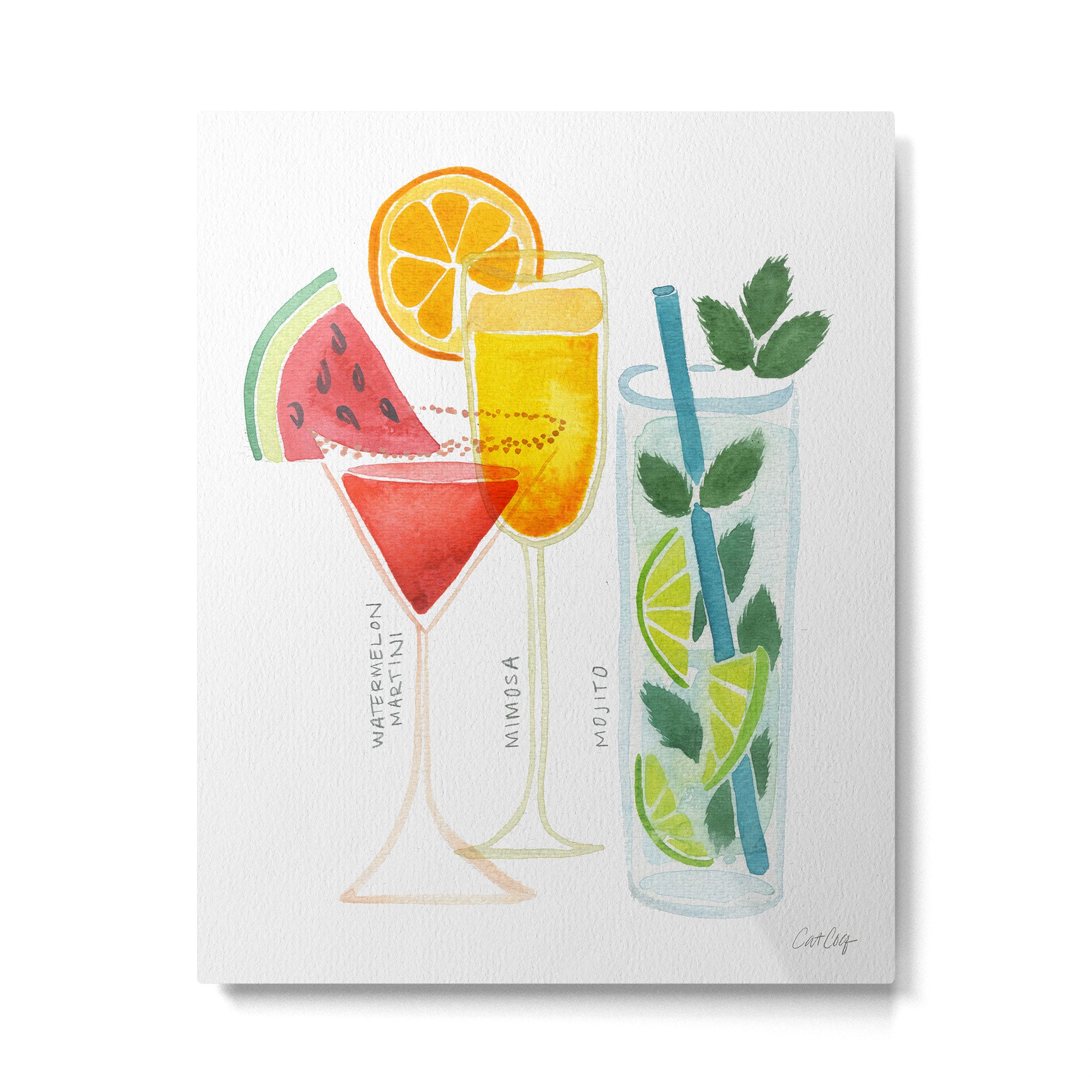Summer Cocktail Trio Metal Print Gallery Image 6
