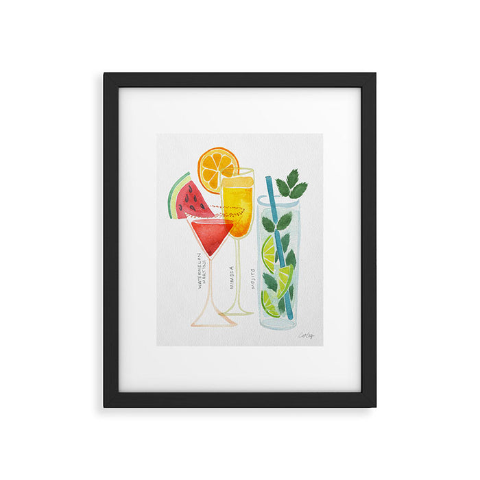 Summer Cocktail Trio Framed Art Print Gallery Image 1