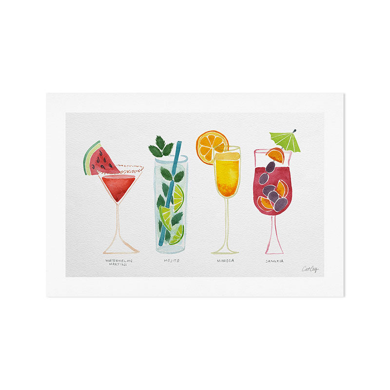 Summer Cocktails Art Print Gallery Image 1