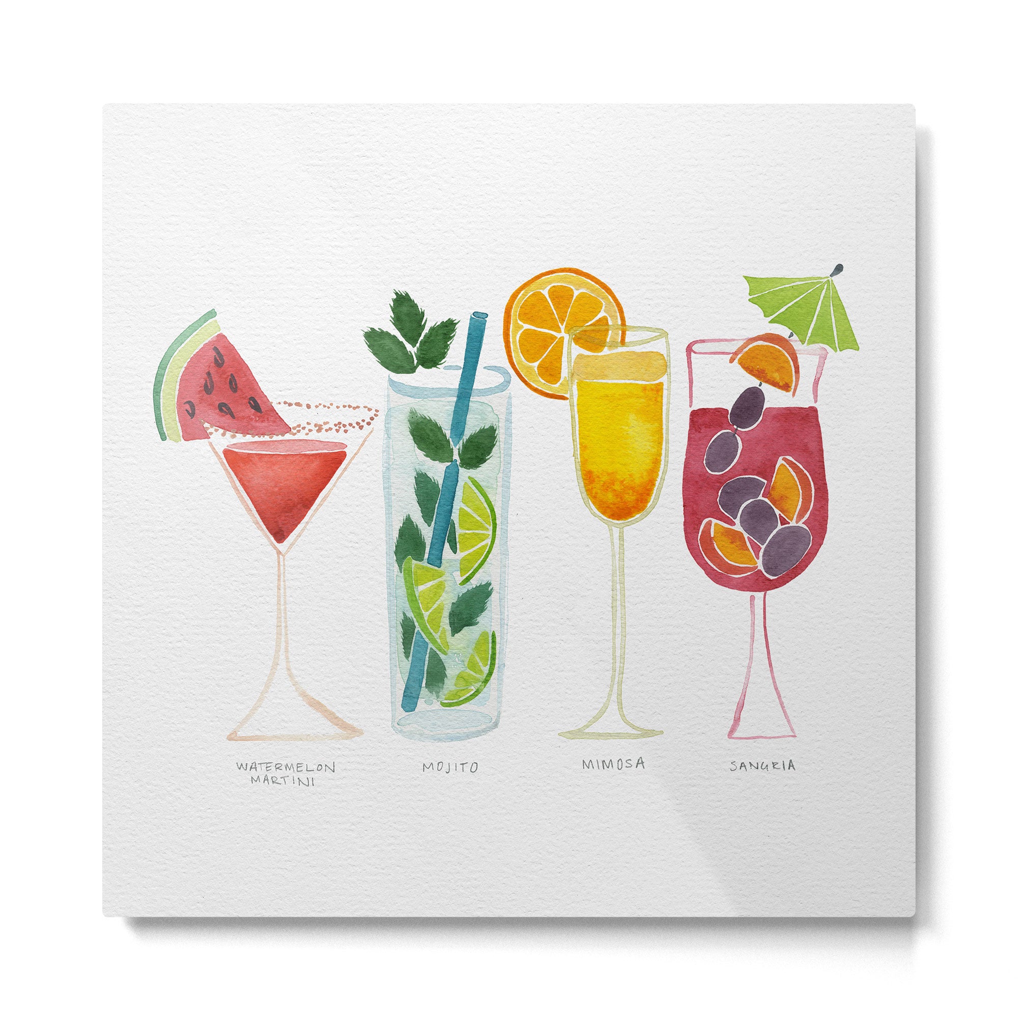 Summer Cocktails Metal Print Gallery Image 2