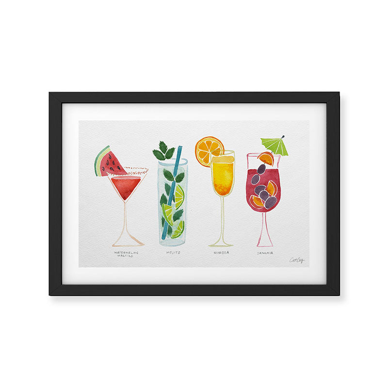 Summer Cocktails Framed Art Print Gallery Image 3