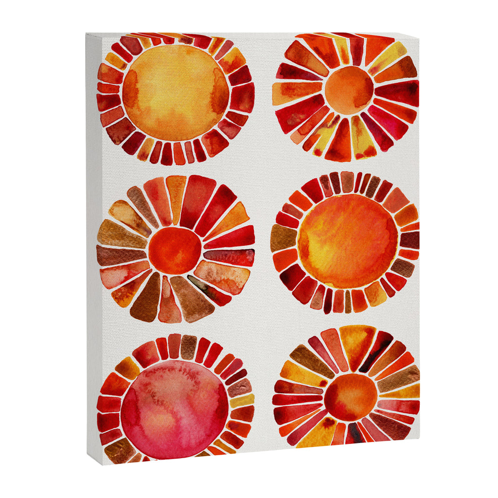 Sun Rays - Red & Orange Canvas Print Gallery Image 8