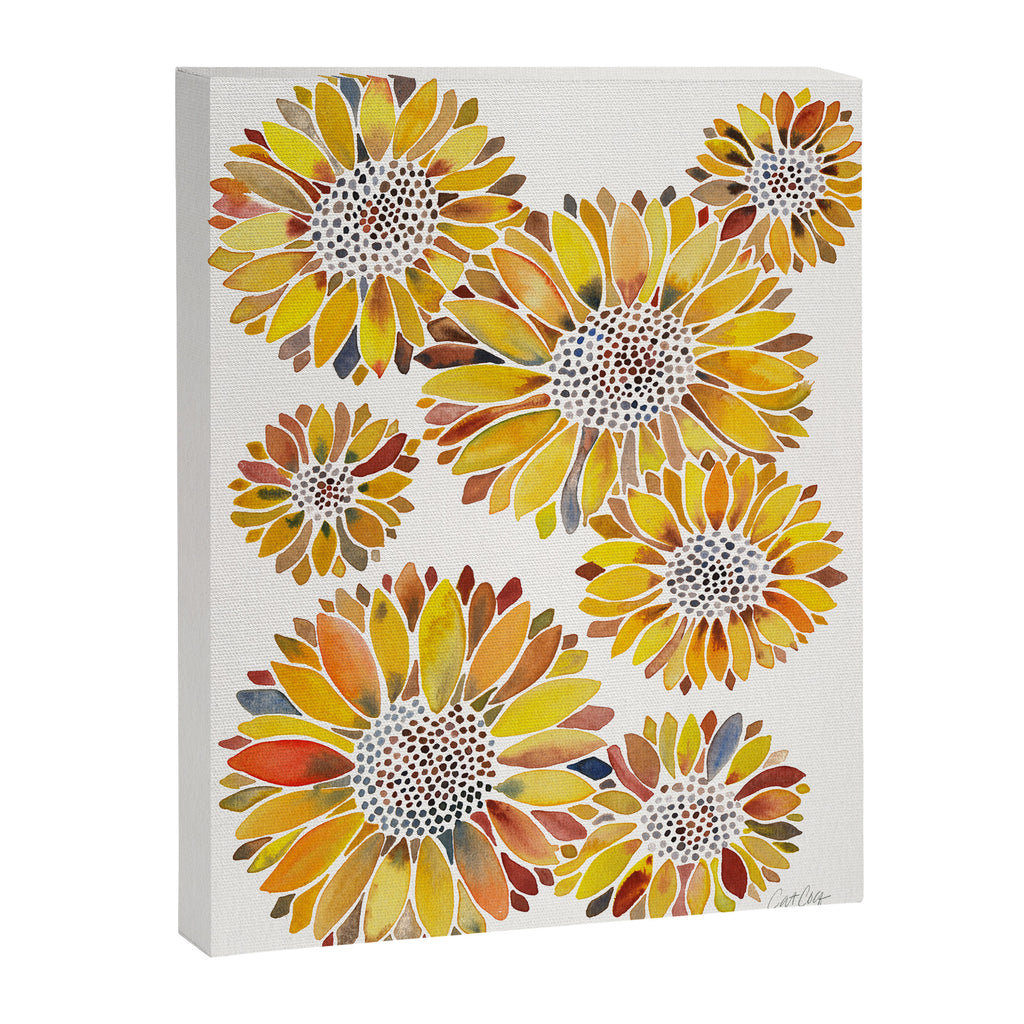 Sunflower Blooms - Yellow Canvas Print Gallery Image 8