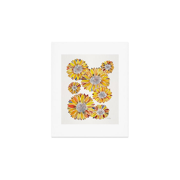 Sunflower Blooms - Yellow Art Print Gallery Image 1