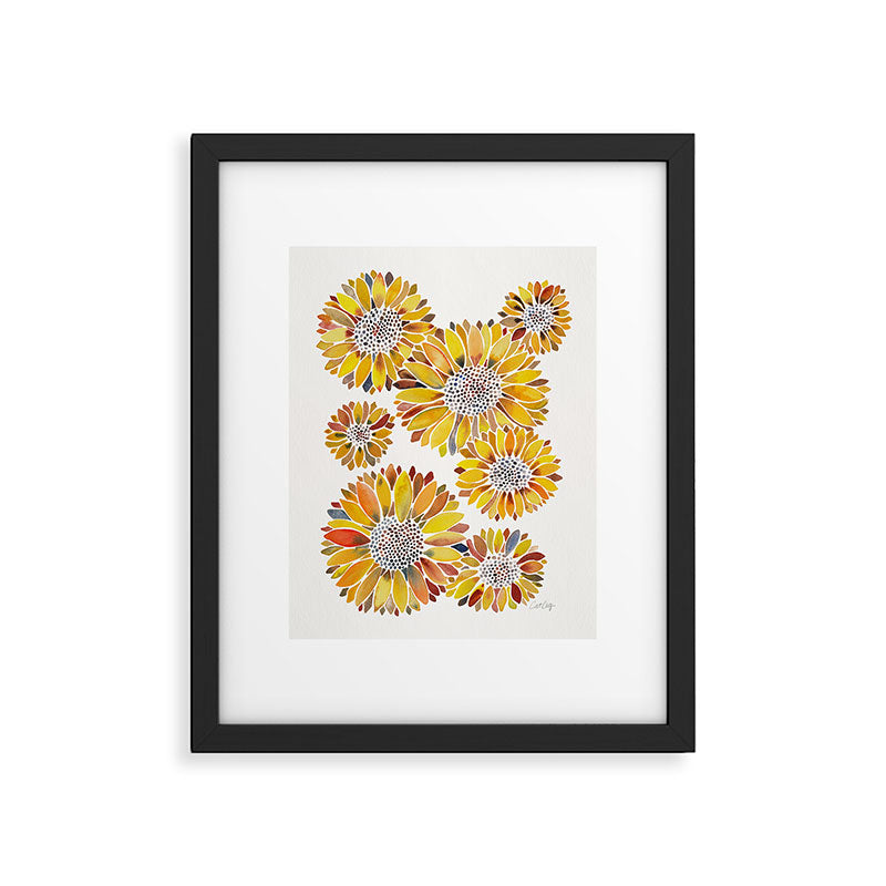 Sunflower Blooms - Yellow Framed Art Print Gallery Image 6