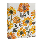 Sunflower Watercolor - Yellow & Black Palette Canvas Print Gallery Image 8