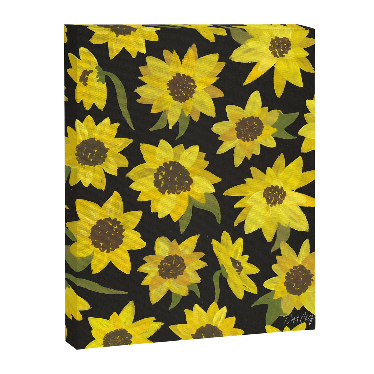 Sunflowers Acrylic on Charcoal Canvas Print Gallery Image 8