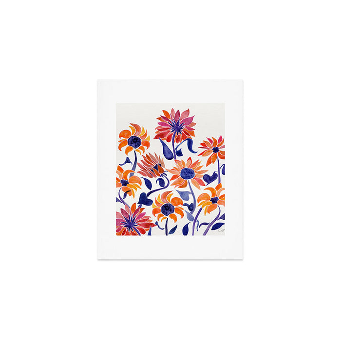 Sunflowers - Sunset Palette Art Print Gallery Image 1