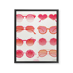 Sunglasses Collection - Pink OmbrÃ© Palette Framed Canvas Print Gallery Image 8