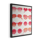 Sunglasses Collection - Pink OmbrÃ© Palette Framed Canvas Print Gallery Image 2