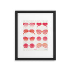Sunglasses Collection - Pink OmbrÃ© Palette Framed Art Print Gallery Image 6