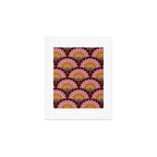 Sunset Seigaiha - Pink & Burgundy Art Print Gallery Image 1