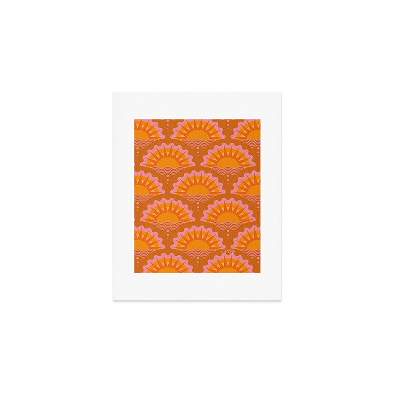 Sunset Seigaiha - Retro Sunshine Art Print Gallery Image 1