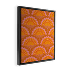 Sunset Seigaiha - Retro Sunshine Framed Canvas Print Gallery Image 2