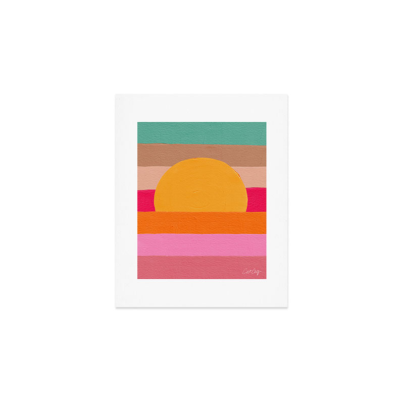 Sunset Waves â Magenta Art Print Gallery Image 1