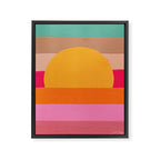 Sunset Waves â Magenta Framed Canvas Print Gallery Image 8