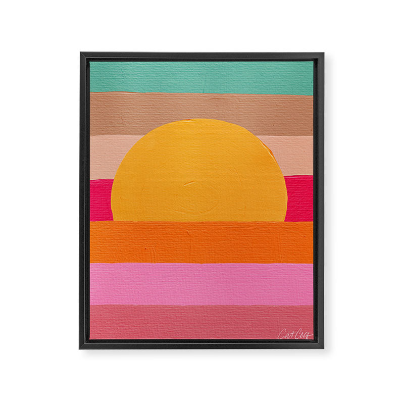Sunset Waves â Magenta Framed Canvas Print Gallery Image 8