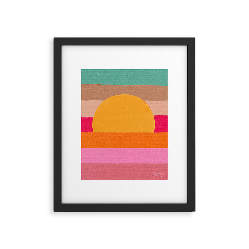 Sunset Waves â Magenta Framed Art Print Gallery Image 6
