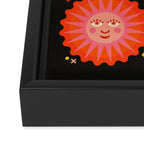 Sunshine Faces - Charcoal Framed Canvas Print Gallery Image 3