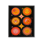 Sunshine Faces - Charcoal Framed Canvas Print Gallery Image 6