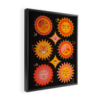 Sunshine Faces - Charcoal Framed Canvas Print Gallery Image 2