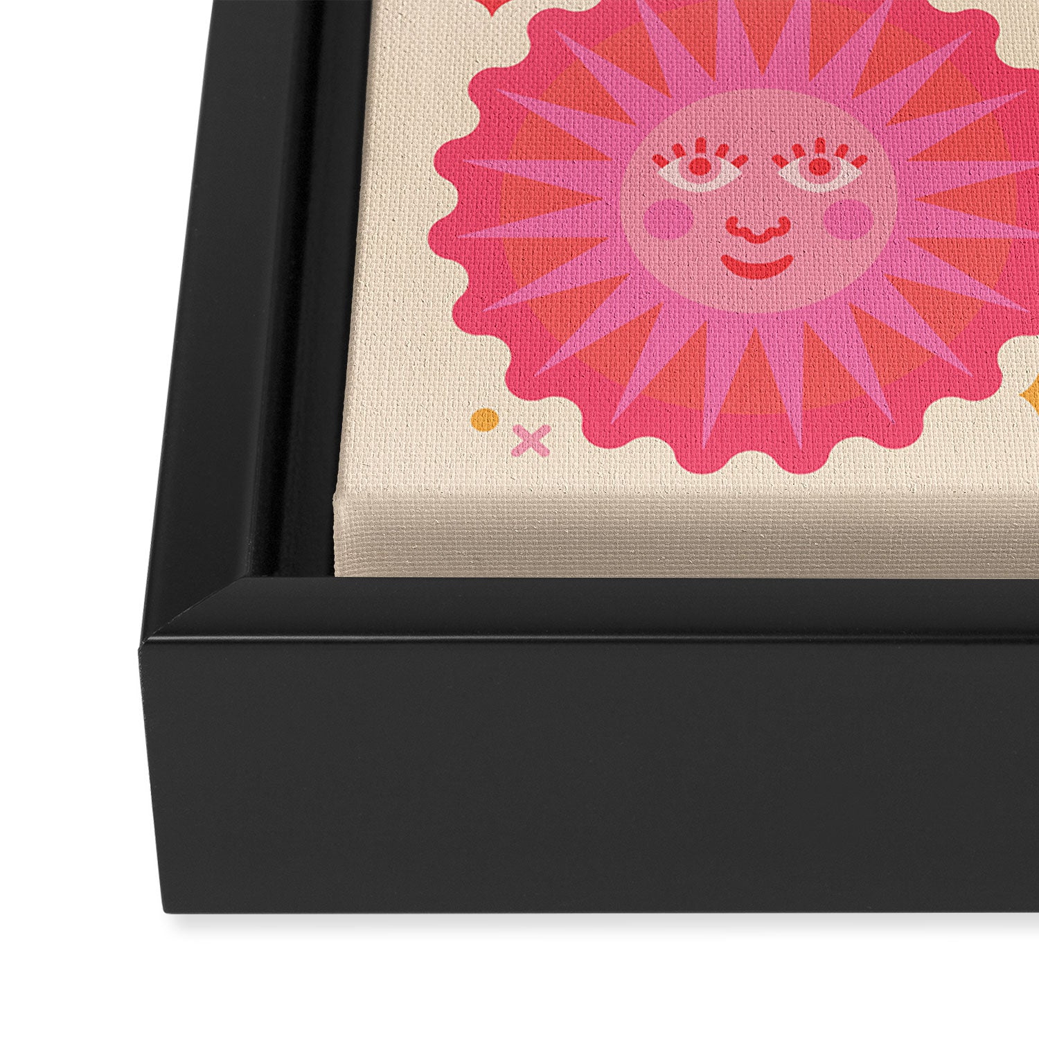 Sunshine Faces - Pink OmbrÃ© Framed Canvas Print Gallery Image 3