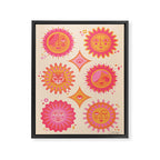 Sunshine Faces - Pink OmbrÃ© Framed Canvas Print Gallery Image 8