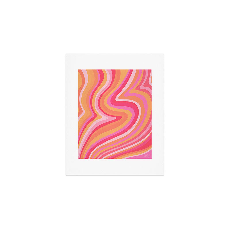 Sunshine Melt - Pink & Peach Palette Art Print Gallery Image 1