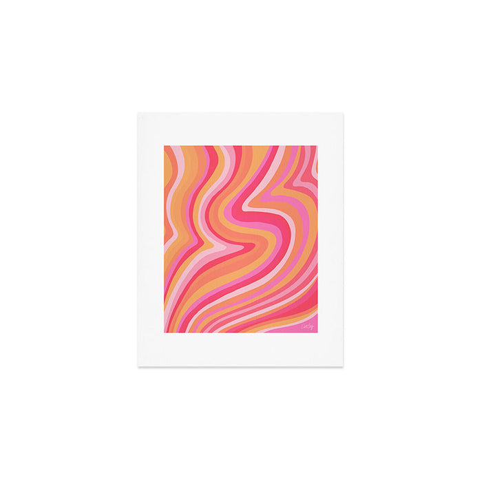 Sunshine Melt - Pink & Peach Palette Art Print Gallery Image 1