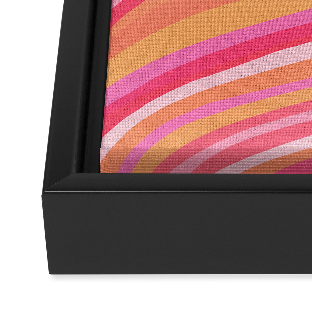 Sunshine Melt - Pink & Peach Palette Framed Canvas Print Gallery Image 3
