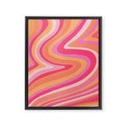 Sunshine Melt - Pink & Peach Palette Framed Canvas Print Gallery Image 8