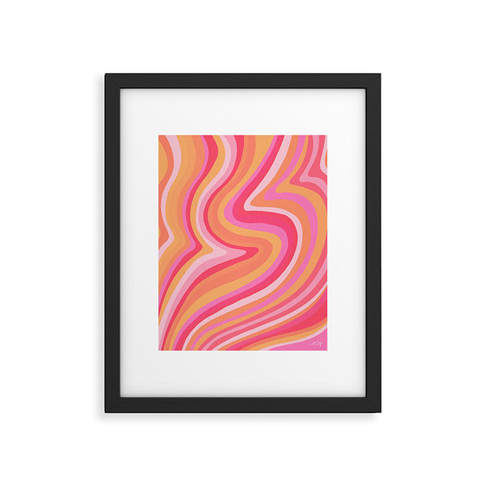 Sunshine Melt - Pink & Peach Palette Framed Art Print Gallery Image 1