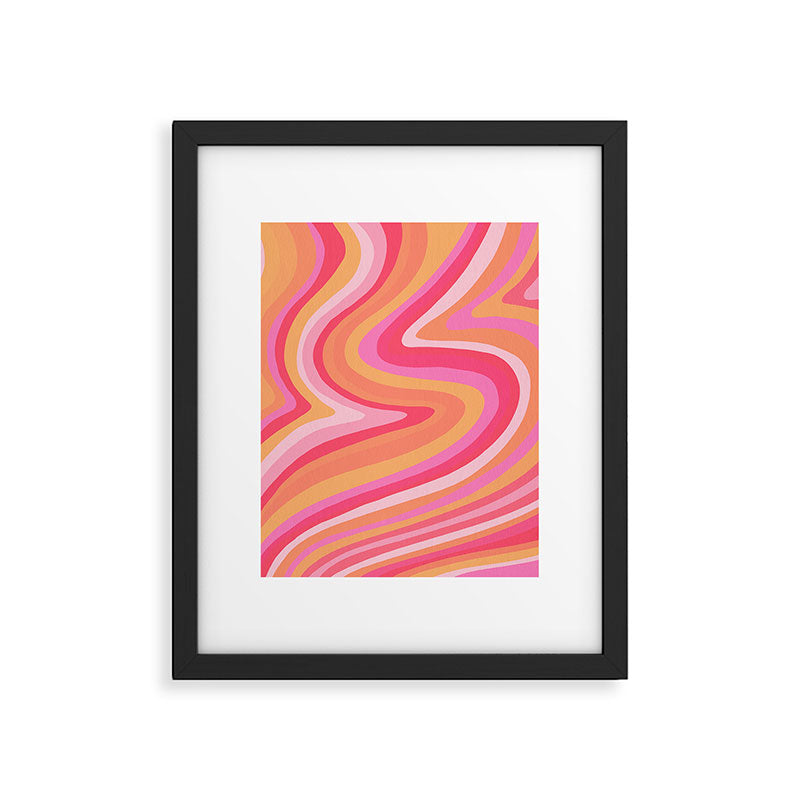 Sunshine Melt - Pink & Peach Palette Framed Art Print Gallery Image 6