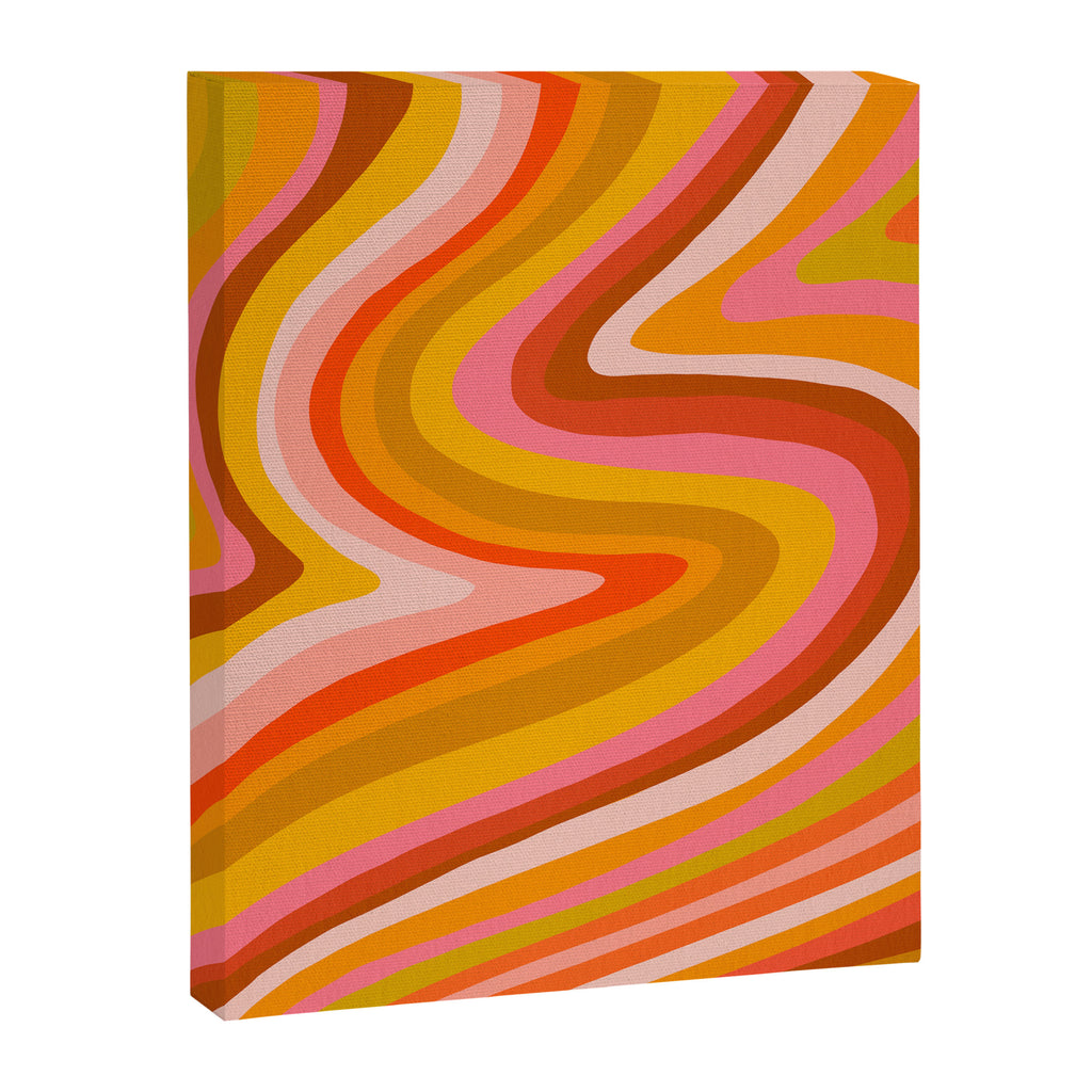 Sunshine Melt - Retro Ochre Canvas Print Gallery Image 8