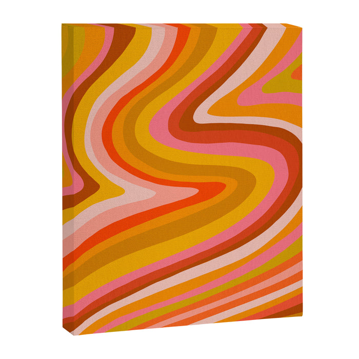 Sunshine Melt - Retro Ochre Canvas Print Gallery Image 1