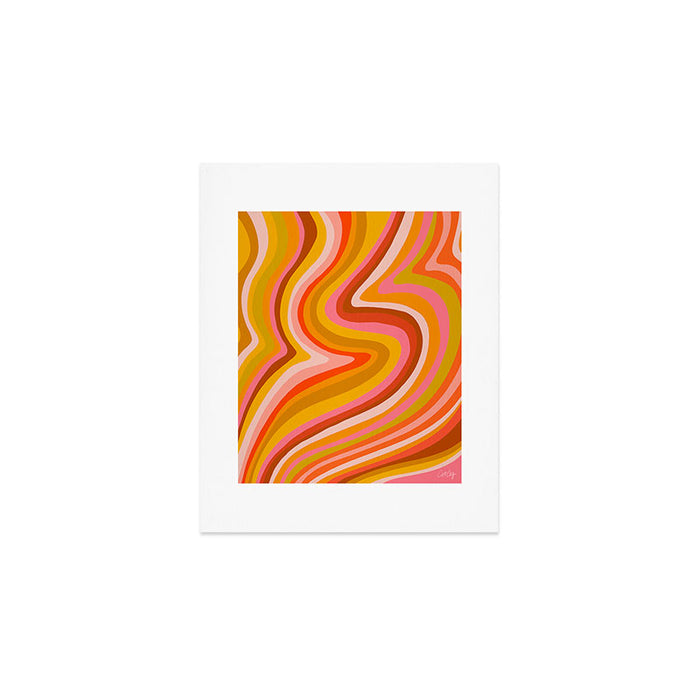 Sunshine Melt - Retro Ochre Art Print Gallery Image 1