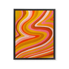 Sunshine Melt - Retro Ochre Framed Canvas Print Gallery Image 8