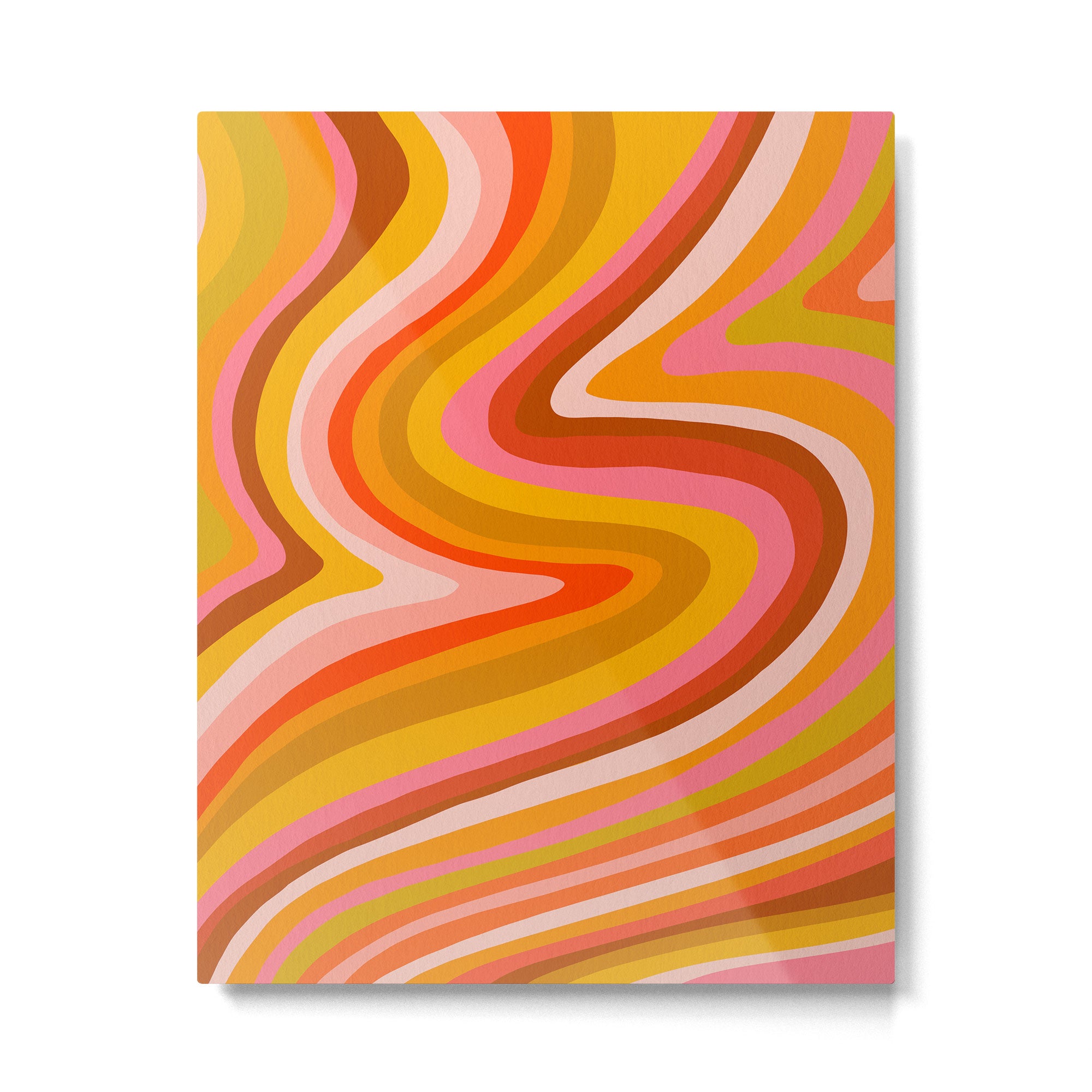 Sunshine Melt - Retro Ochre Metal Print Gallery Image 6