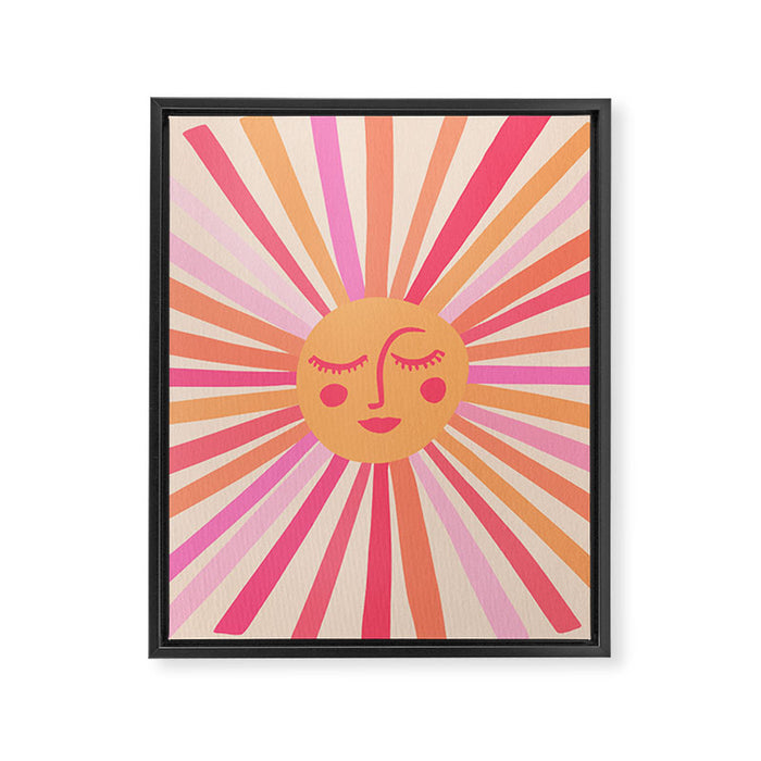 Sunshine - Pink Framed Canvas Print Gallery Image 1