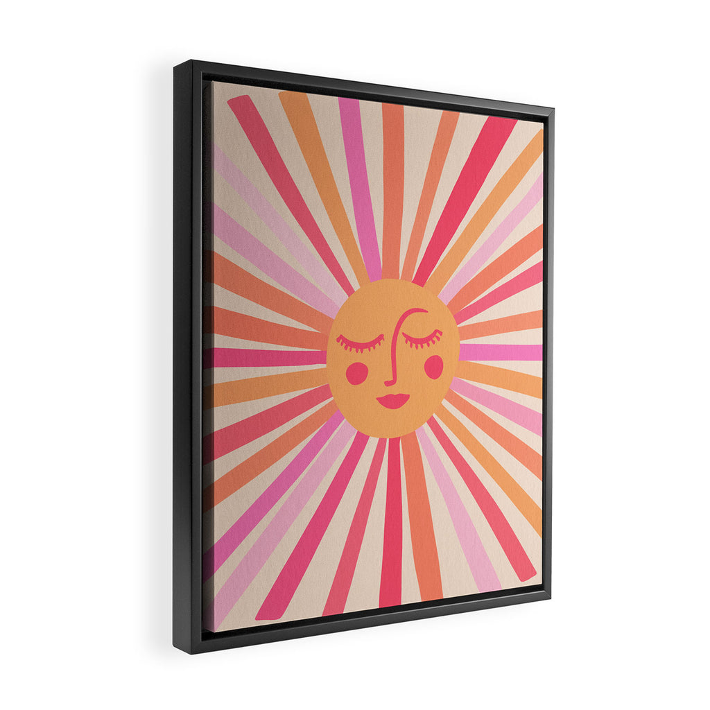Sunshine - Pink Framed Canvas Print Gallery Image 2