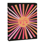 Sunshine - Pink on Charcoal Canvas Print Gallery Image 8