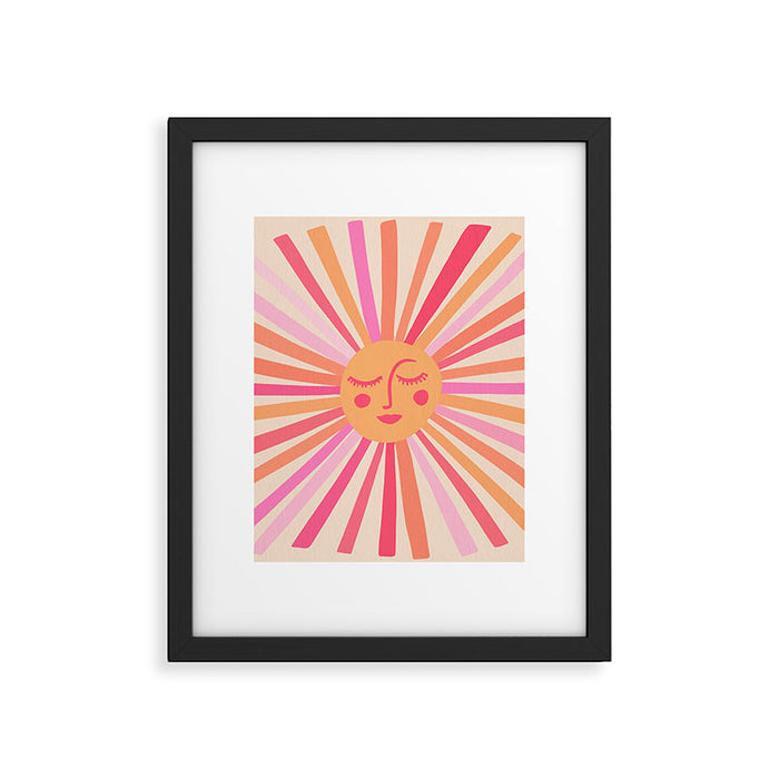 Sunshine - Pink Framed Art Print Gallery Image 1