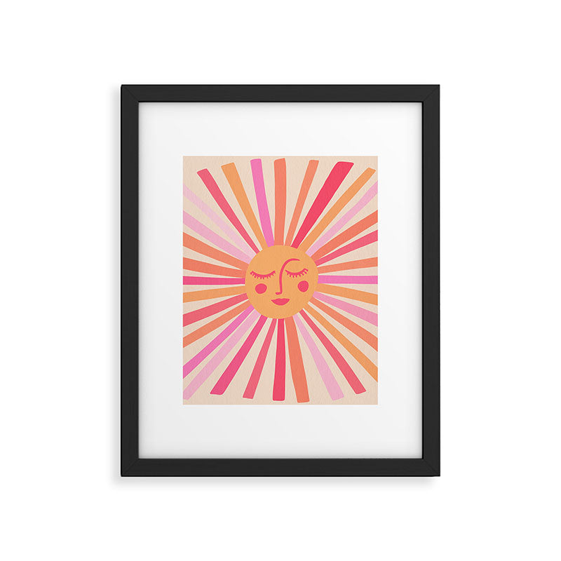 Sunshine - Pink Framed Art Print Gallery Image 4