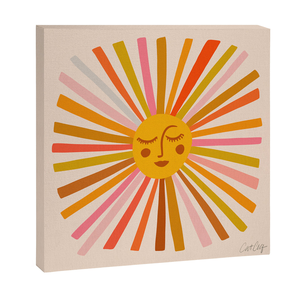 Sunshine - Retro Ochre Palette Canvas Print Gallery Image 3