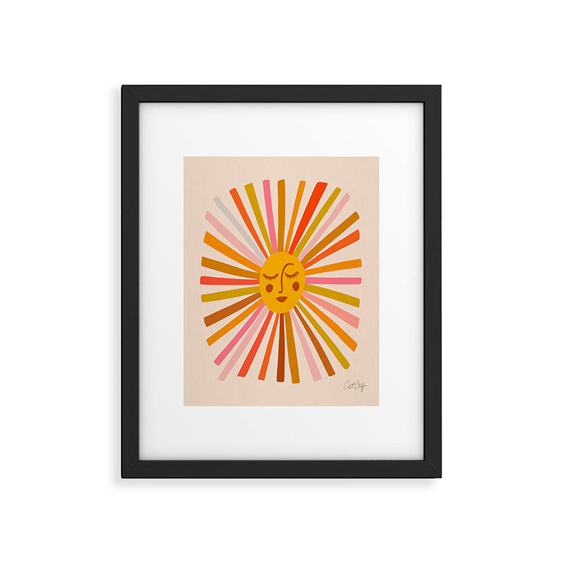 Sunshine - Retro Ochre Palette Framed Art Print Gallery Image 4