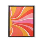 Sunshine Swirl â Pink & Peach Palette Framed Canvas Print Gallery Image 8