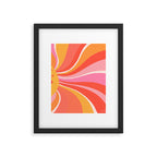 Sunshine Swirl â Pink & Peach Palette Framed Art Print Gallery Image 6