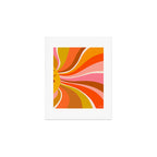 Sunshine Swirl - Retro Ochre Art Print Gallery Image 1