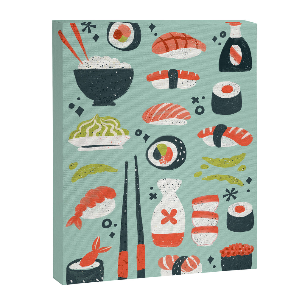 Sushi Dreams - Mint Canvas Print Gallery Image 8